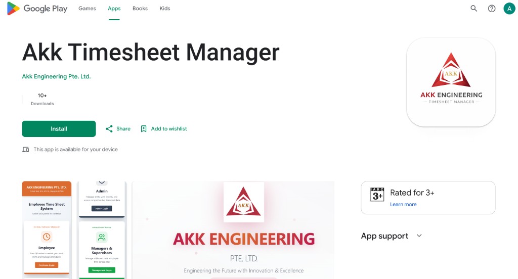 AKK Timesheet Manager on Google Play